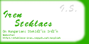 iren steklacs business card